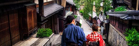 穿着浴衣漫游京都